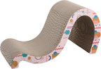 CSR1013D Kona 27" Modern Cardboard Double-Sided Wave Cat Scratcher with Catnip, Pattern Party