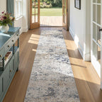 DMOYEST Area Rug Living Room Rugs 9x12 Washable Abstract Grey Carpet