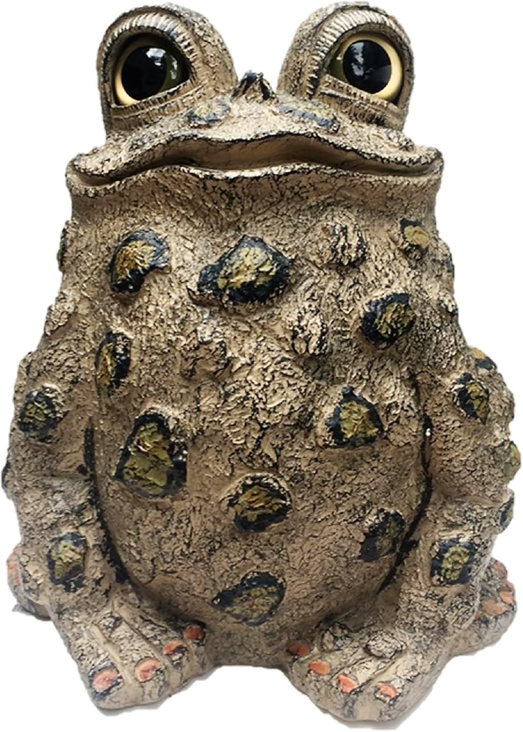 SUNGUARD Whimsical Toad Hollow Tall Stretch Jumbo Garden Frog Statues-Natural Brown