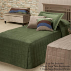 Touch of Class Camden Luxury Bedding, Deep Sage Green, Twin, 2 Pc Set