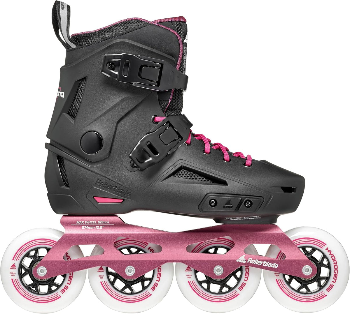 Rollerblade Lightning 90 Women's Urban Inline Skate, Black and Sangria