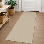 EARTHALL Woven Area Rugs 6x9 Ft Washable Living Room Rugs Non Slip Rubber Backed Dining Room Rug Braided Bedroom Rugs Indoor Floor Carpet for Living Room, Bedroom, Dining Room, Beige/Ivory
