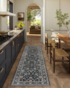 Washable Area Rugs for Living Room: 9x12 Bedroom Rug Boho Vintage Area Rug Stain Resistant Non Slip Low Pile Lightweight Soft Carpets for Dining Room Kitchen Nursery Kids Room Playroom Home Office