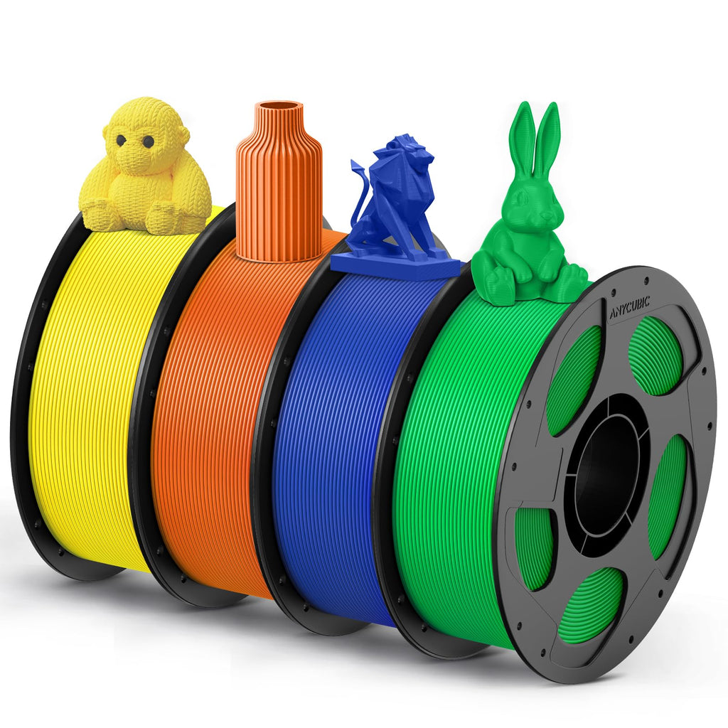 ANYCUBIC PETG Filament 1.75mm, Multicolor Bundle 10KG, Reusable Spool