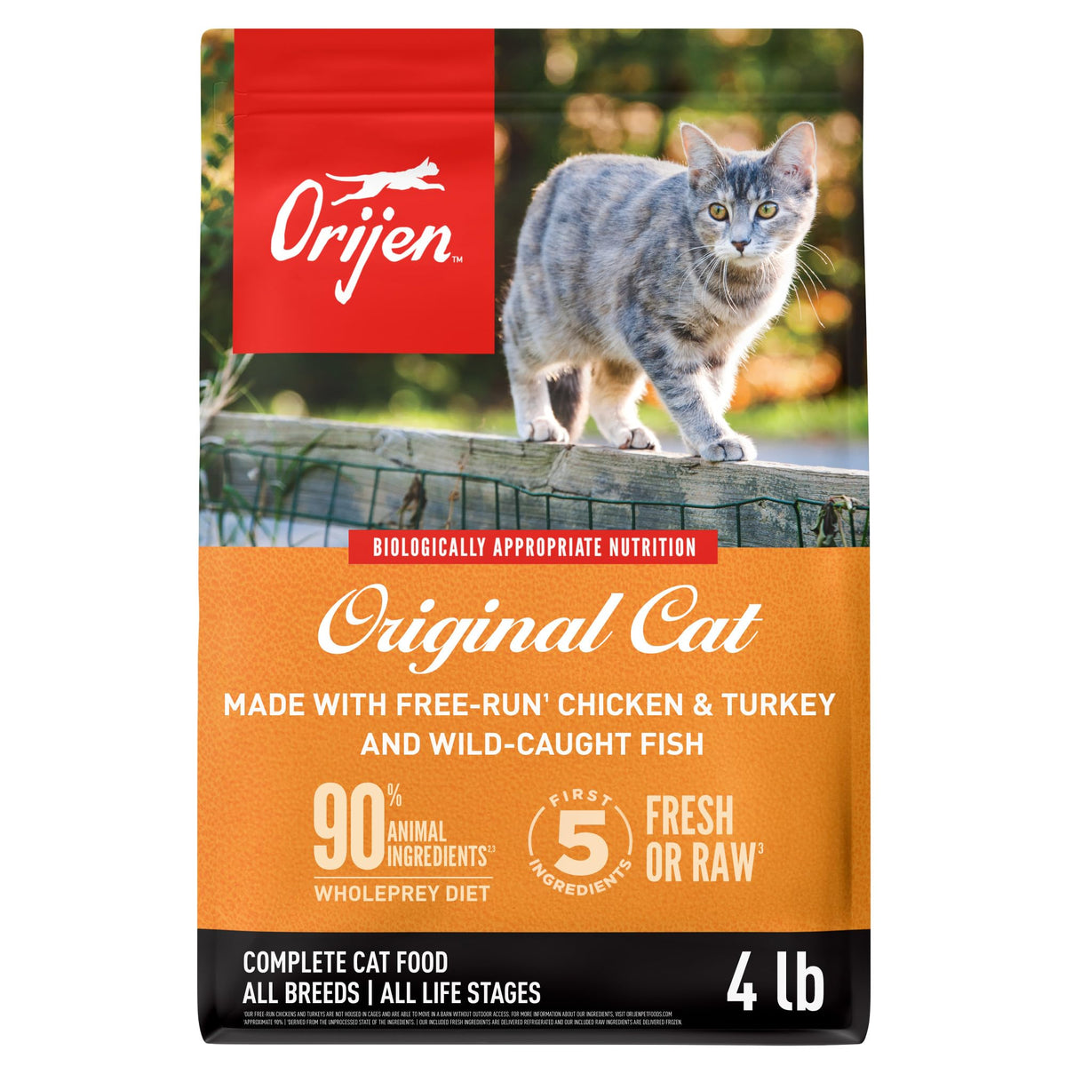 ORIJEN Grain Free WHOLEPREY Dry Cat Food Original Recipe 12lb Bag