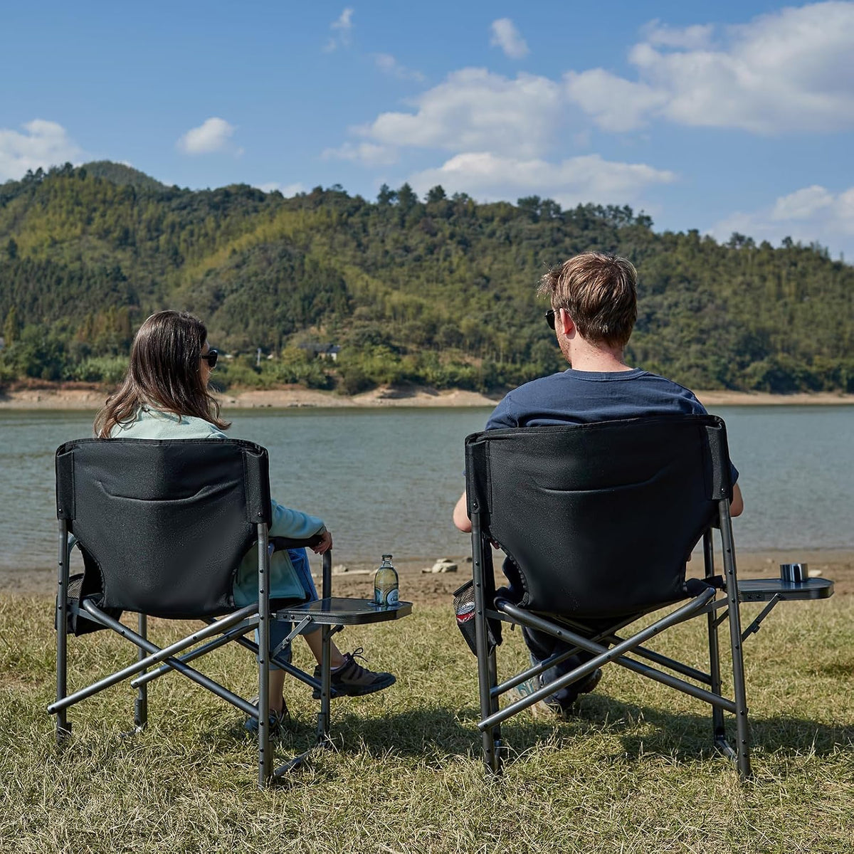 TIMBER RIDGE Aluminum Oversized Camping Chair, Support 400lbs