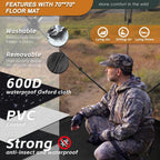 FUNHORUN Hunting Blind with Floor Mat, 360 See Through Ground Blind, Pop Up