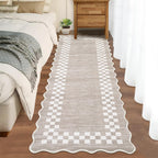 GarveeHome 5x7 Washable Area Rug Checkered Rug for Bedroom Living Room