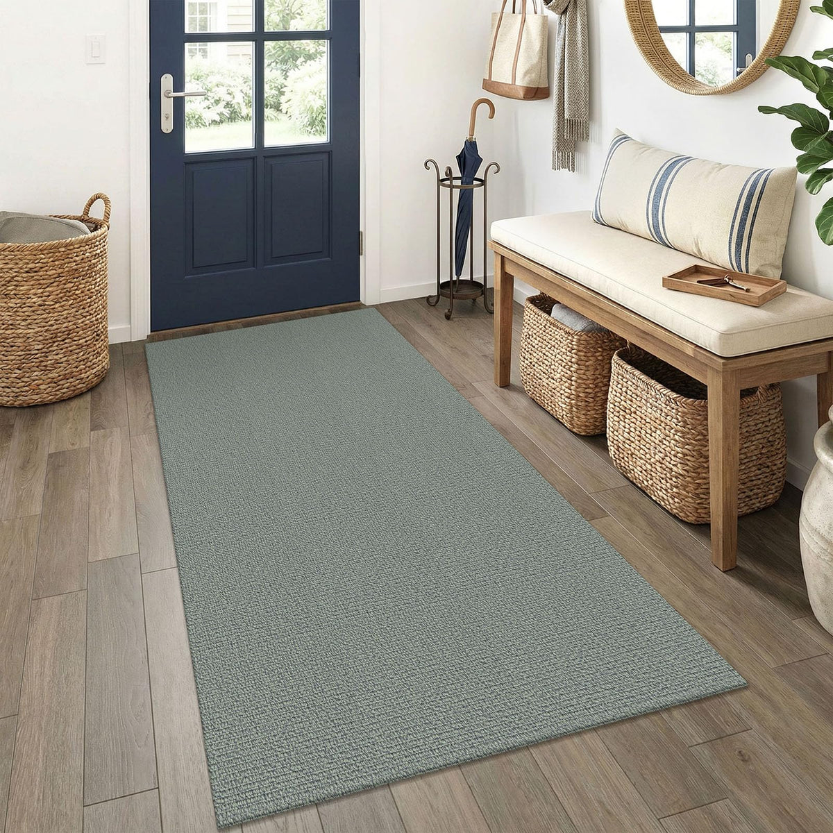 EARTHALL Washable Area Rug, Non Slip Living Room Rug, 5x7 Ft, Sand/Beige
