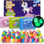 Bath Bombs for Kids,36 Pack Bath Bombs with Glow in The Dark Toy Inside