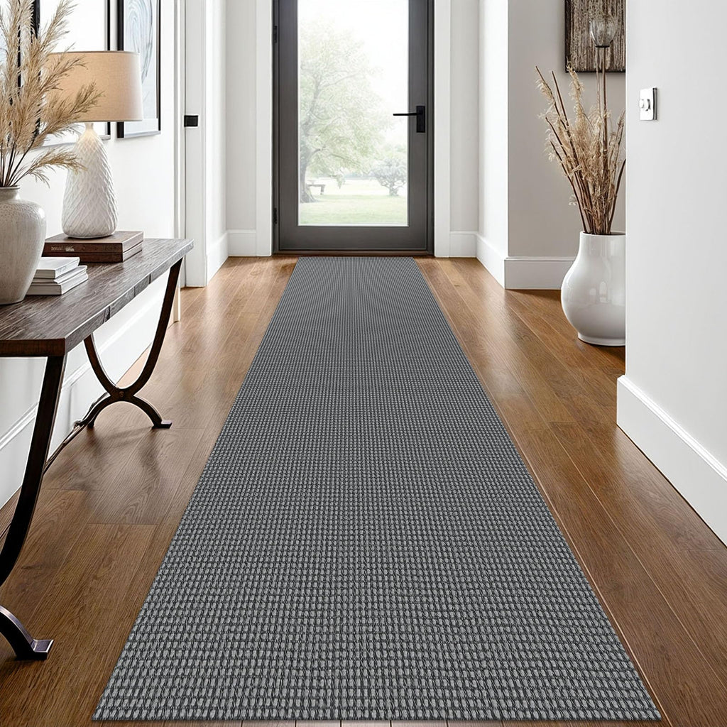 EARTHALL Woven Area Rugs 6x9 Ft Washable Living Room Rugs Non Slip Rubber Backed Dining Room Rug Braided Bedroom Rugs Indoor Floor Carpet for Living Room, Bedroom, Dining Room, Beige/Ivory