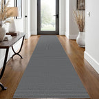 EARTHALL Woven Area Rugs 6x9 Ft Washable Living Room Rugs Non Slip Rubber Backed Dining Room Rug Braided Bedroom Rugs Indoor Floor Carpet for Living Room, Bedroom, Dining Room, Beige/Ivory