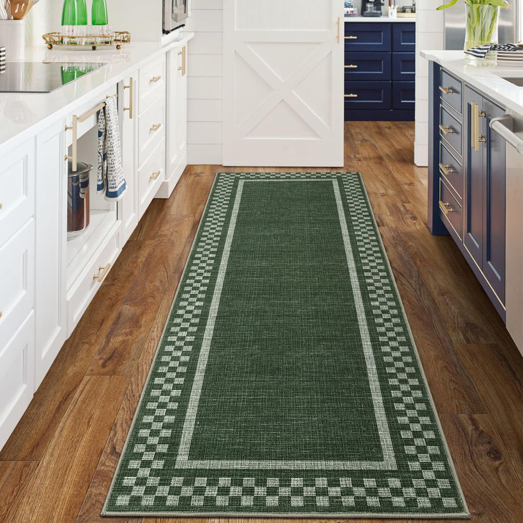 GarveeHome 5x7 Washable Area Rug Checkered Rug for Bedroom Living Room
