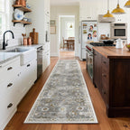 Washable Area Rugs for Living Room: 9x12 Bedroom Rug Boho Vintage Area Rug Stain Resistant Non Slip Low Pile Lightweight Soft Carpets for Dining Room Kitchen Nursery Kids Room Playroom Home Office