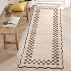 GarveeHome 5x7 Washable Area Rug Checkered Rug for Bedroom Living Room