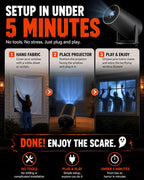 Scary Decorations Halloween Window Projector，white：With Effect fabric