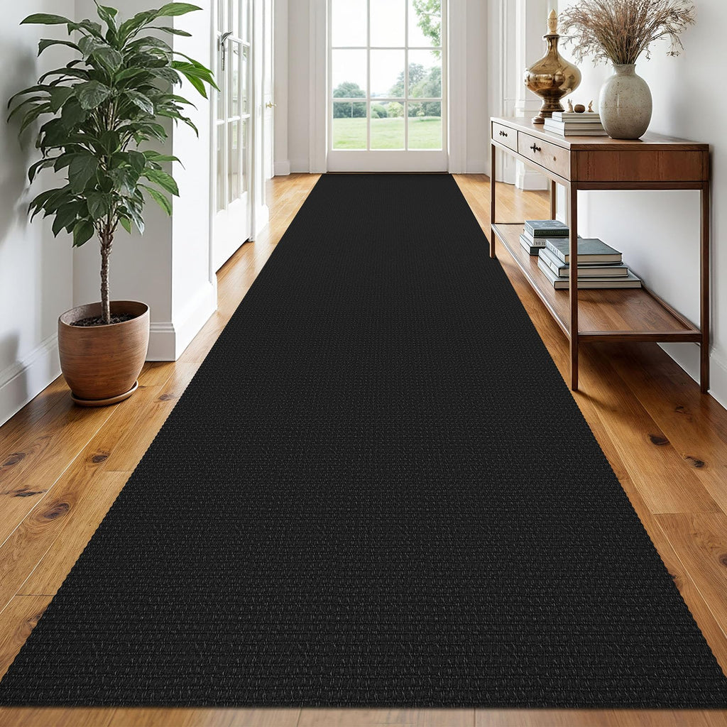 EARTHALL Woven Area Rugs 6x9 Ft Washable Living Room Rugs Non Slip Rubber Backed Dining Room Rug Braided Bedroom Rugs Indoor Floor Carpet for Living Room, Bedroom, Dining Room, Beige/Ivory