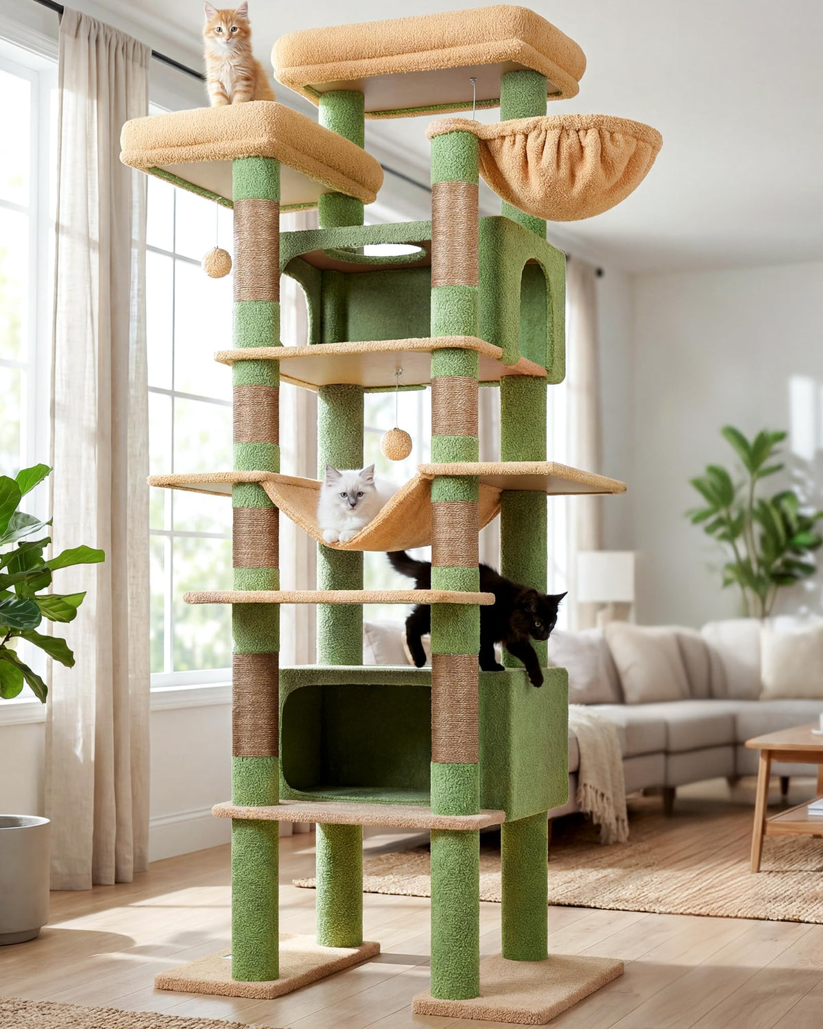 Globlazer Giant Tall Heavy Duty Cat Tower for Indoor Large Cats, F83B