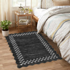 GarveeHome 5x7 Washable Area Rug Checkered Rug for Bedroom Living Room