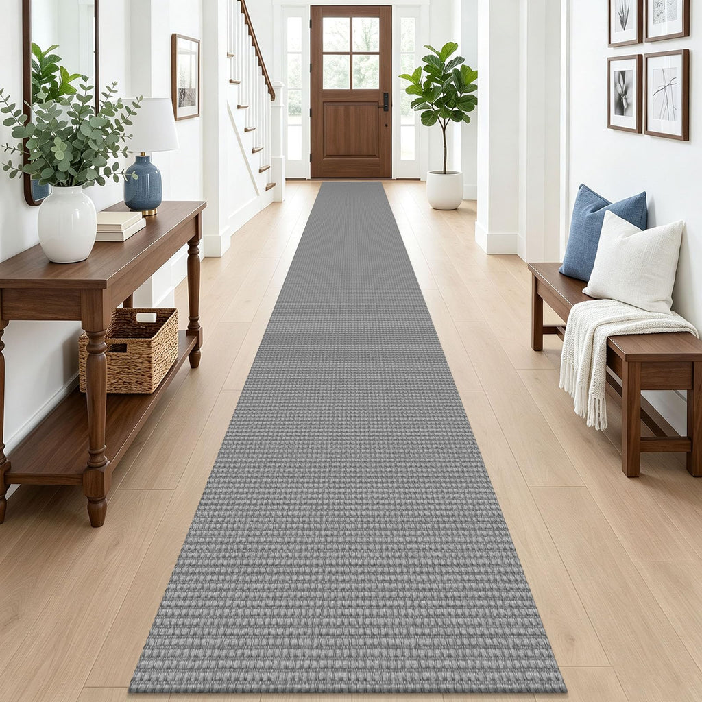 EARTHALL Woven Area Rugs 6x9 Ft Washable Living Room Rugs Non Slip Rubber Backed Dining Room Rug Braided Bedroom Rugs Indoor Floor Carpet for Living Room, Bedroom, Dining Room, Beige/Ivory