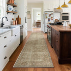 Washable Area Rugs for Living Room: 9x12 Bedroom Rug Boho Vintage Area Rug Stain Resistant Non Slip Low Pile Lightweight Soft Carpets for Dining Room Kitchen Nursery Kids Room Playroom Home Office