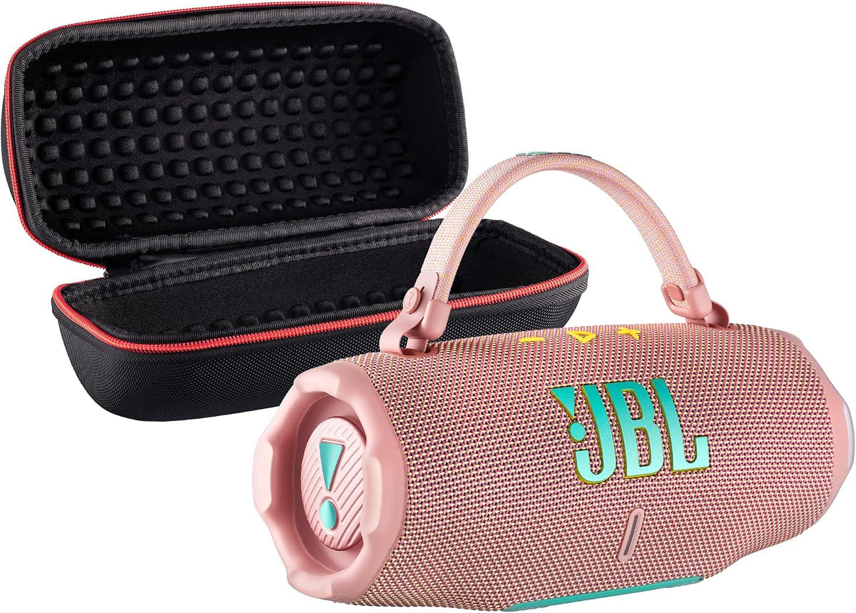 JBL Charge 6 Portable Bluetooth Speaker (Pink) | IP68 Waterproof, DustProof, and DropProof, Outdoor Wireless Audio |28Hrs Playtime + Travel Case Bundle