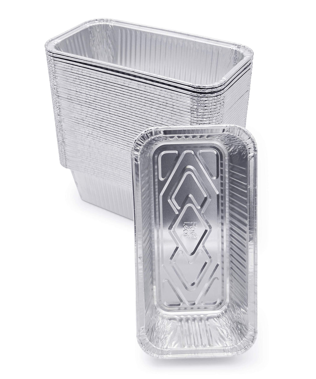 (600 Pack) Premium 2-LB Bread Loaf Baking Pans - 8.5" x 4.5" x 2.5" l Heavy Duty l Disposable Aluminum Foil Tins for Cakes Meatloaf Lasagna