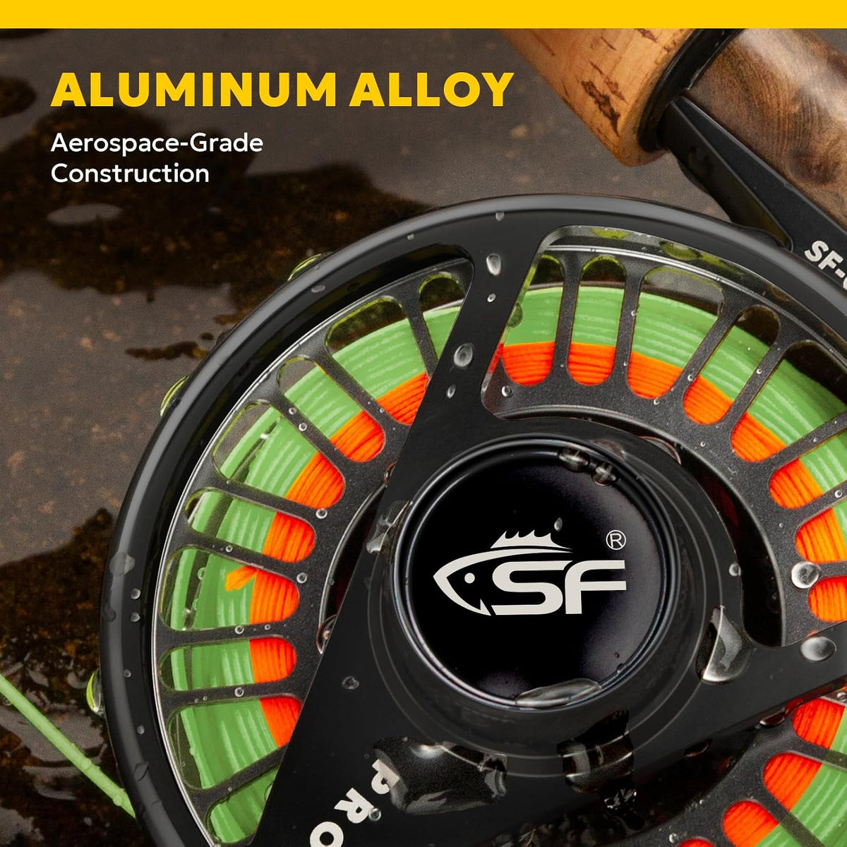 SF SF-003 Pro Fly Fishing Reel for Freshwater,CNC Precision Machining Process,Mid Arbor Design,Smooth Drag System,Lightweight Aluminum Body