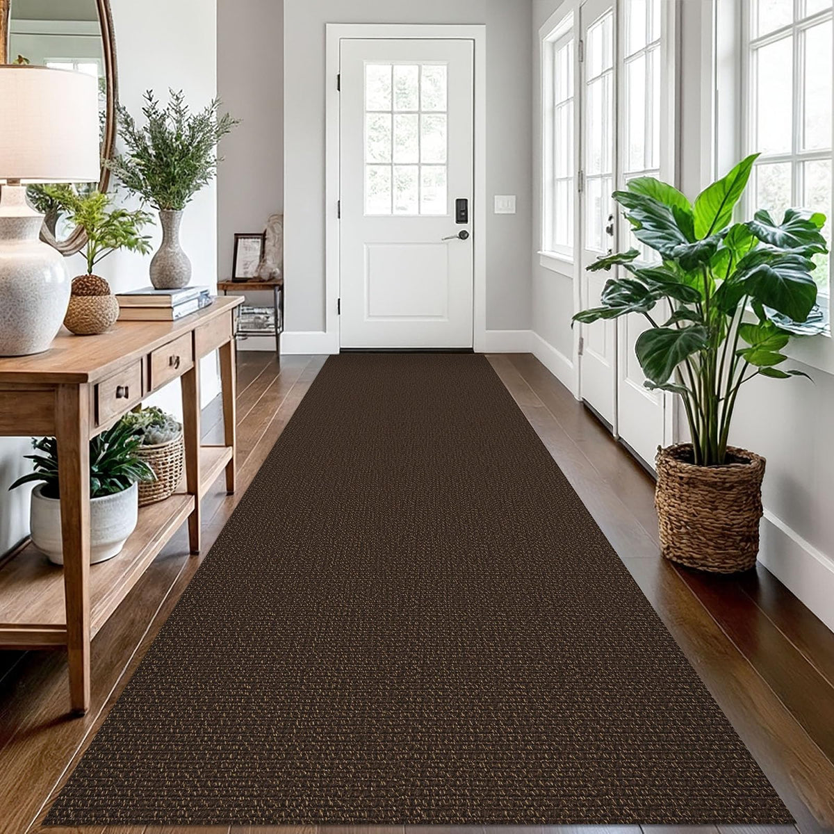 EARTHALL Washable Area Rug, Non Slip Living Room Rug, 5x7 Ft, Sand/Beige