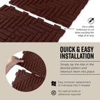 Playsafer Herringbone Rubber Interlocking Tiles | 16 X 16 | Easy Install for Indoor and Outdoor Use (Red, 20 Tiles)