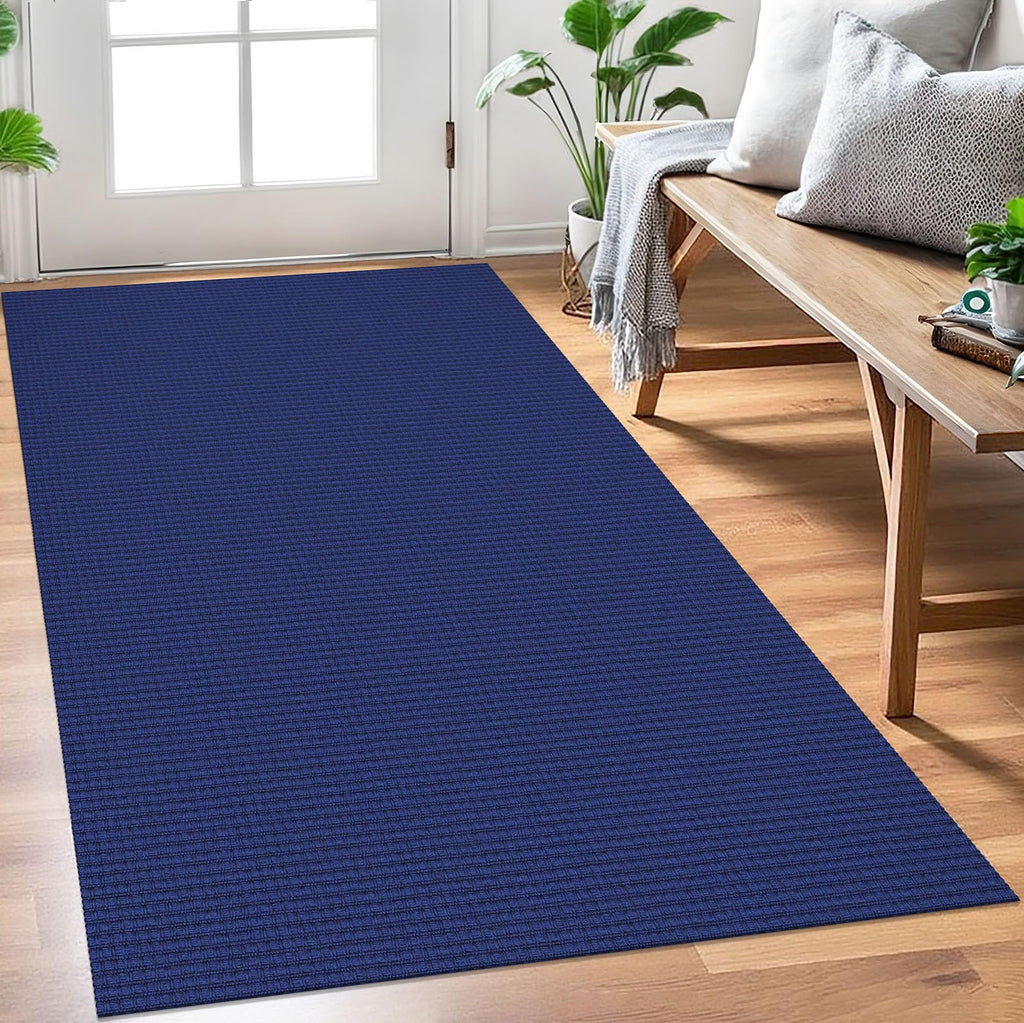 EARTHALL Woven Area Rugs 6x9 Ft Washable Living Room Rugs Non Slip Rubber Backed Dining Room Rug Braided Bedroom Rugs Indoor Floor Carpet for Living Room, Bedroom, Dining Room, Beige/Ivory