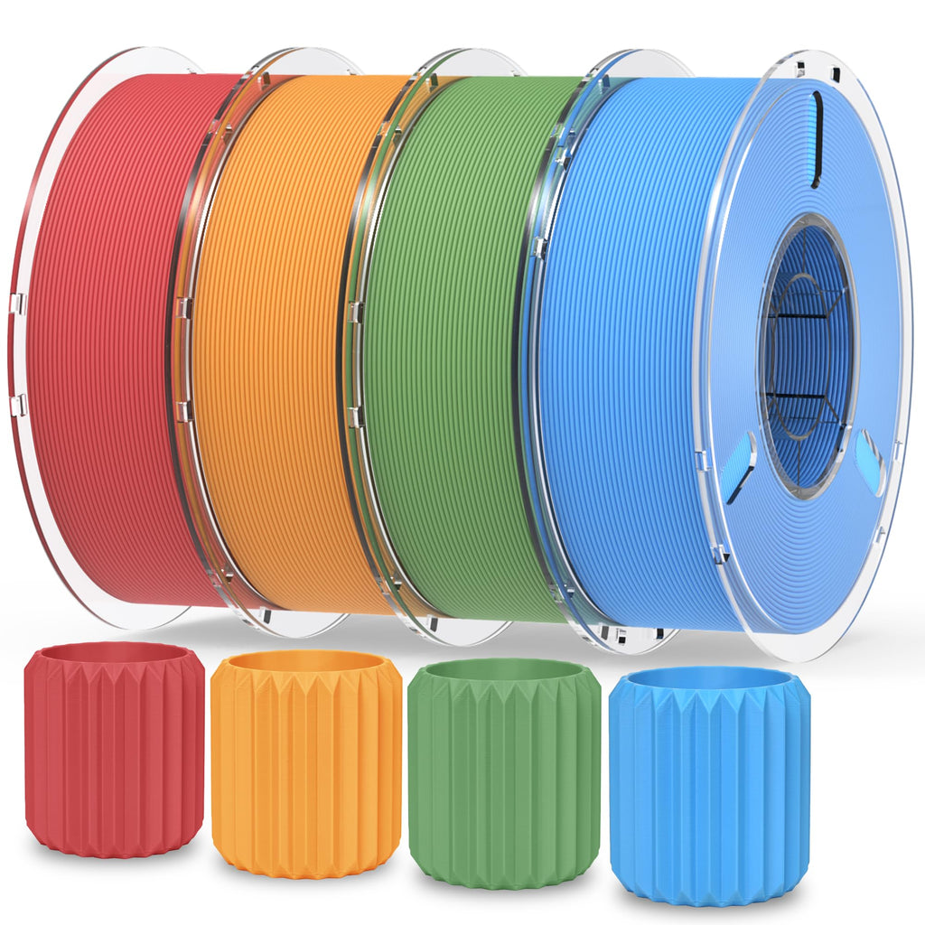 RAMBERY Silk Rainbow PLA 3D Printer Filament Bundle, 10 Colors Total 10kg, 1.75mm Multicolor Gradient 3D Printing Filament for Most FDM 3D Printers, 1KG Spool (2.2lbs) x 10 PCS