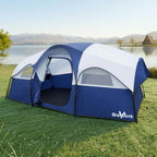 Camping Tent for 8 Person, 3 Room Family Tent with Rainfly