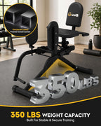 GuuG Hip Abductor Adductor Machine: Booty Builder with 2 Resistance Bands 2 in 1 Adduction Abduction Machine Inner and Outer Thigh and Glute Workout Equipment