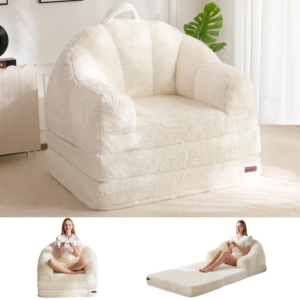 MAXYOYO Folding Sofa Bed, 2 in 1 Convertible Sofa to Lounger