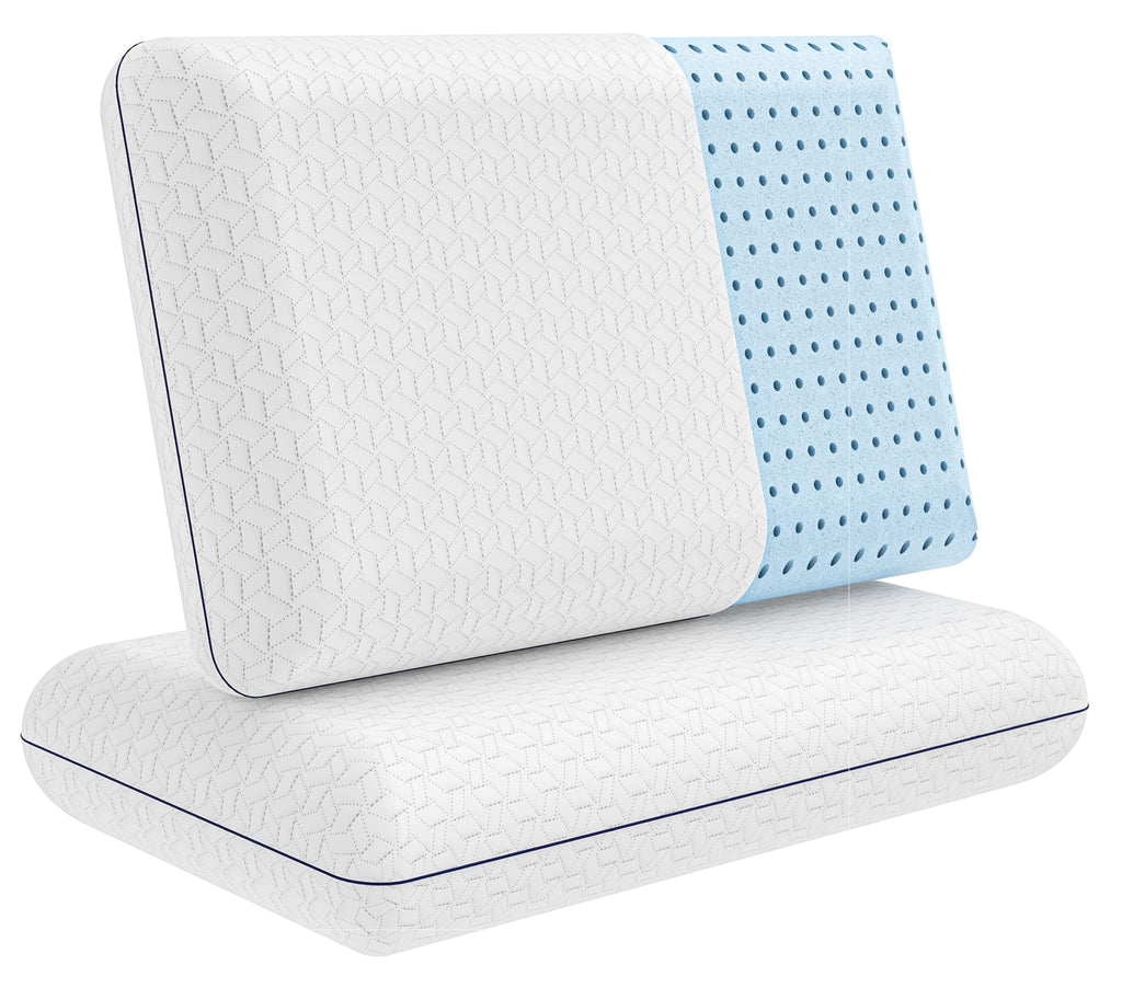 Vaverto King Size Memory Foam Pillows - Firm Pillow - King Size 2-Pack