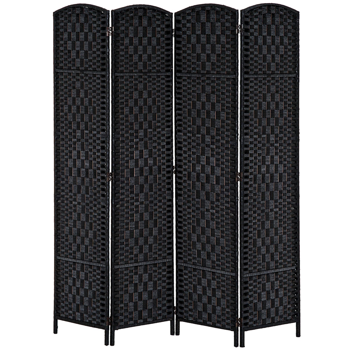 HOMCOM Room Divider 4-Panel, 6FT-Tall Folding Privacy Screen, Natural