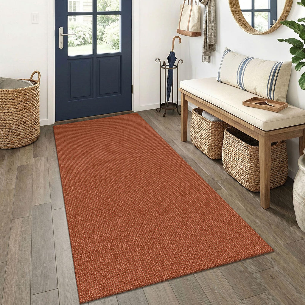 EARTHALL Woven Area Rugs 6x9 Ft Washable Living Room Rugs Non Slip Rubber Backed Dining Room Rug Braided Bedroom Rugs Indoor Floor Carpet for Living Room, Bedroom, Dining Room, Beige/Ivory