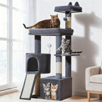 Taoqimiao Tall Cat Tree, 76In XL Cat Tower for Large Cats, 3 Padded Perches