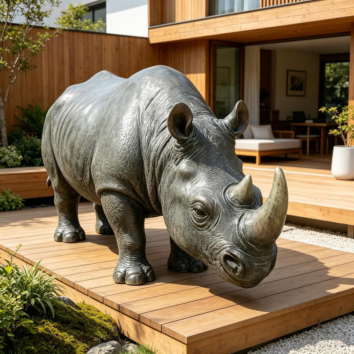 26.38" Realistic Gorilla Garden Statue, Durable Resin Silverback Figurine for Outdoor Yard Patio,Lifelike Resin Wildlife Sculpture for Garden Patio Yard, Unique Gift for Animal Lovers