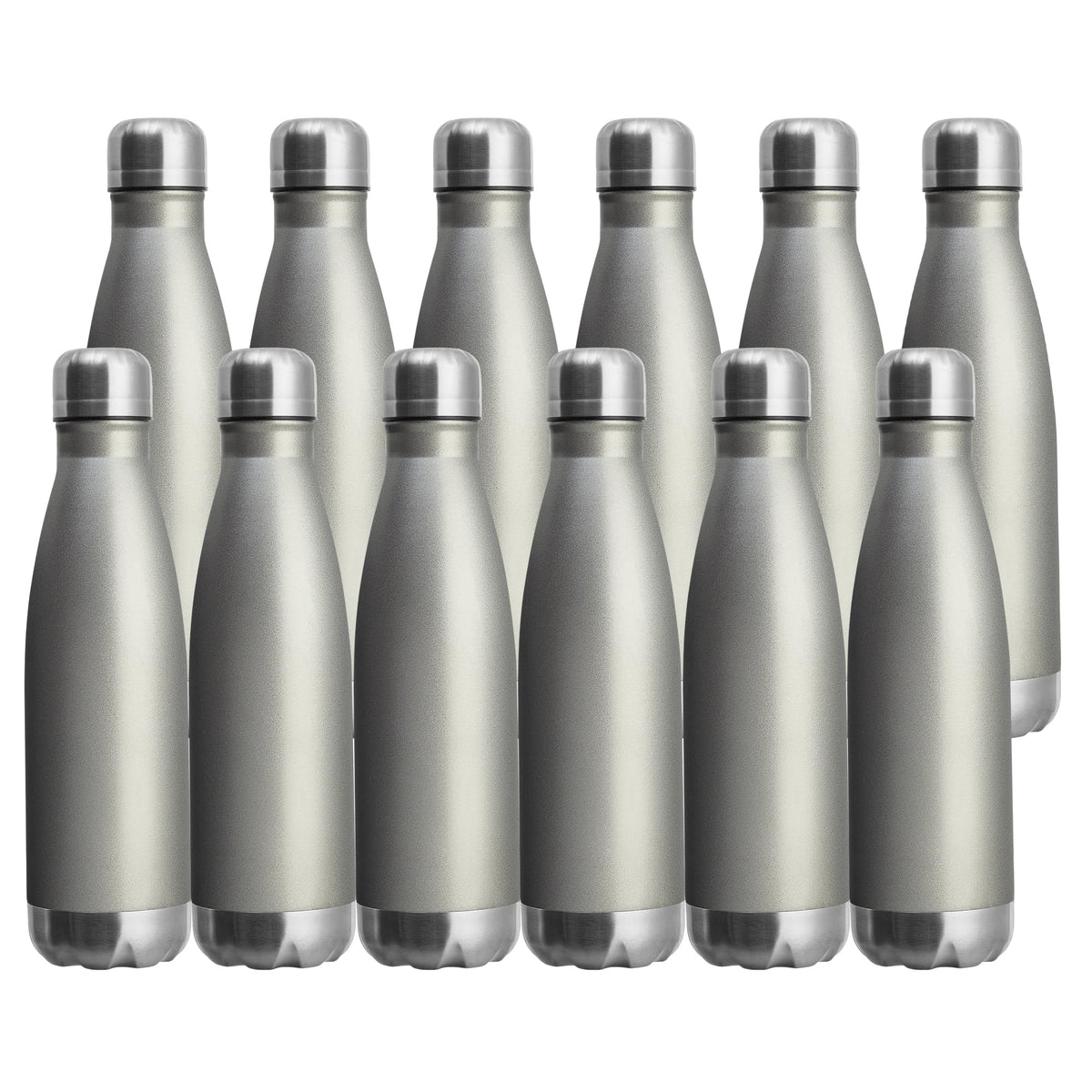 MEWAY 17oz Sport Water Bottle Vacuum Insulated Stainless Steel Sport Water Bottle Leak-Proof Double Wall Cola Shape Water Bottle,Keep Drinks Hot & Cold (colorful，12 Pack)