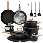 Garvee 21 Piece Non-Stick Pots and Pans Set Ceramic Cookware