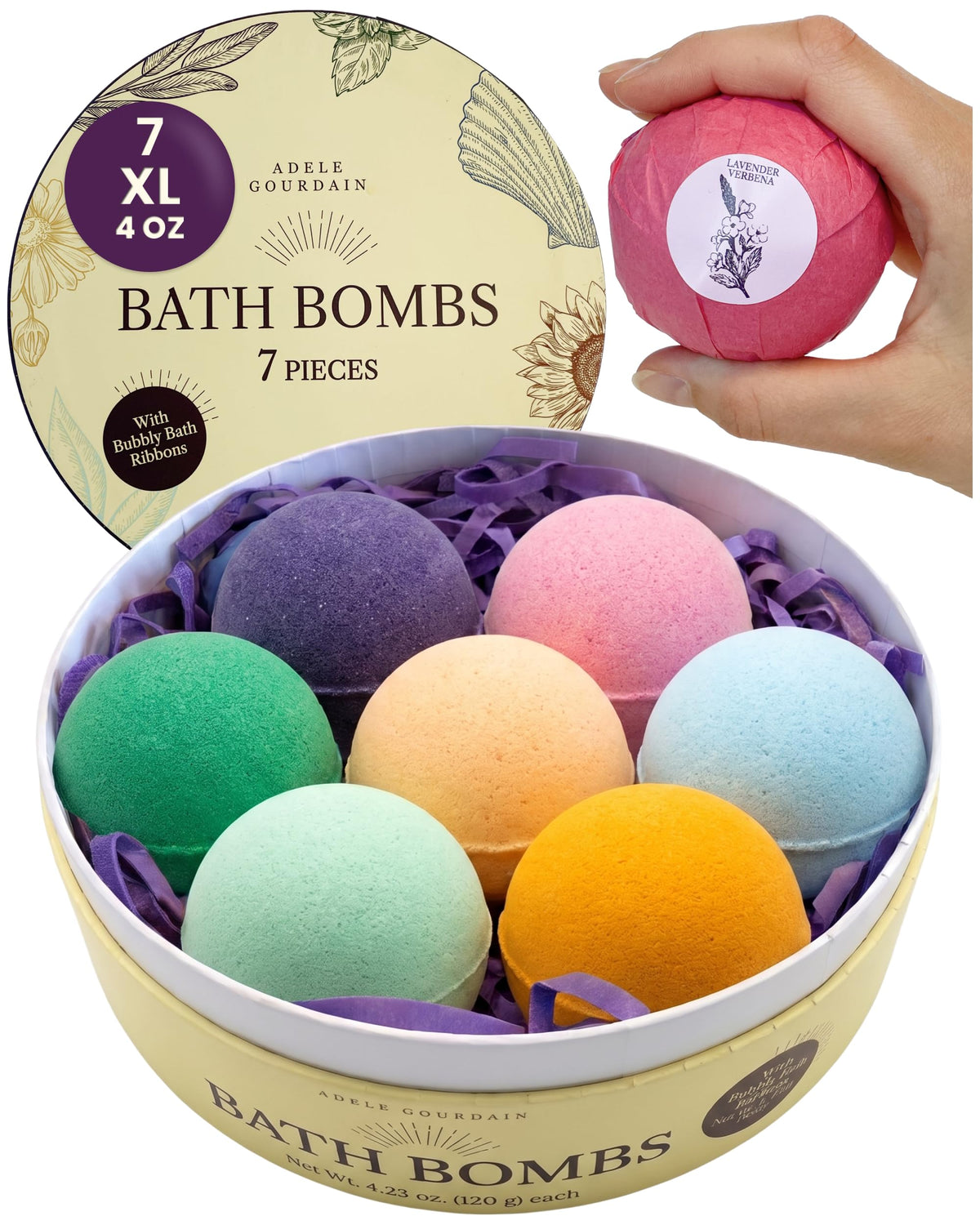 AdeleGourdain Large Bath Bombs for Women, XXL 12pc Birthday Gifts for Women