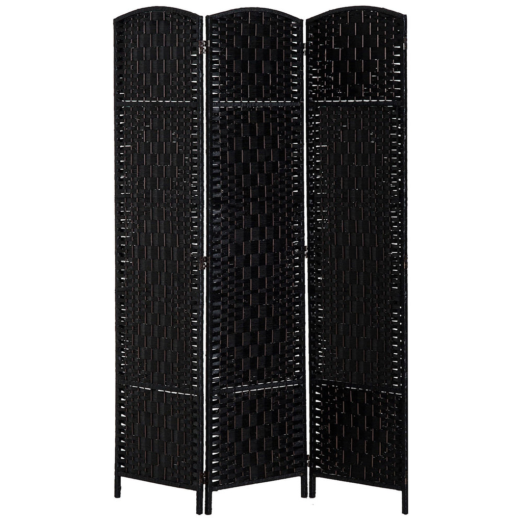 HOMCOM Room Divider 4-Panel, 6FT-Tall Folding Privacy Screen, Natural