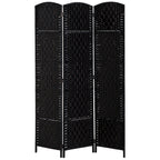 HOMCOM Room Divider 4-Panel, 6FT-Tall Folding Privacy Screen, Natural
