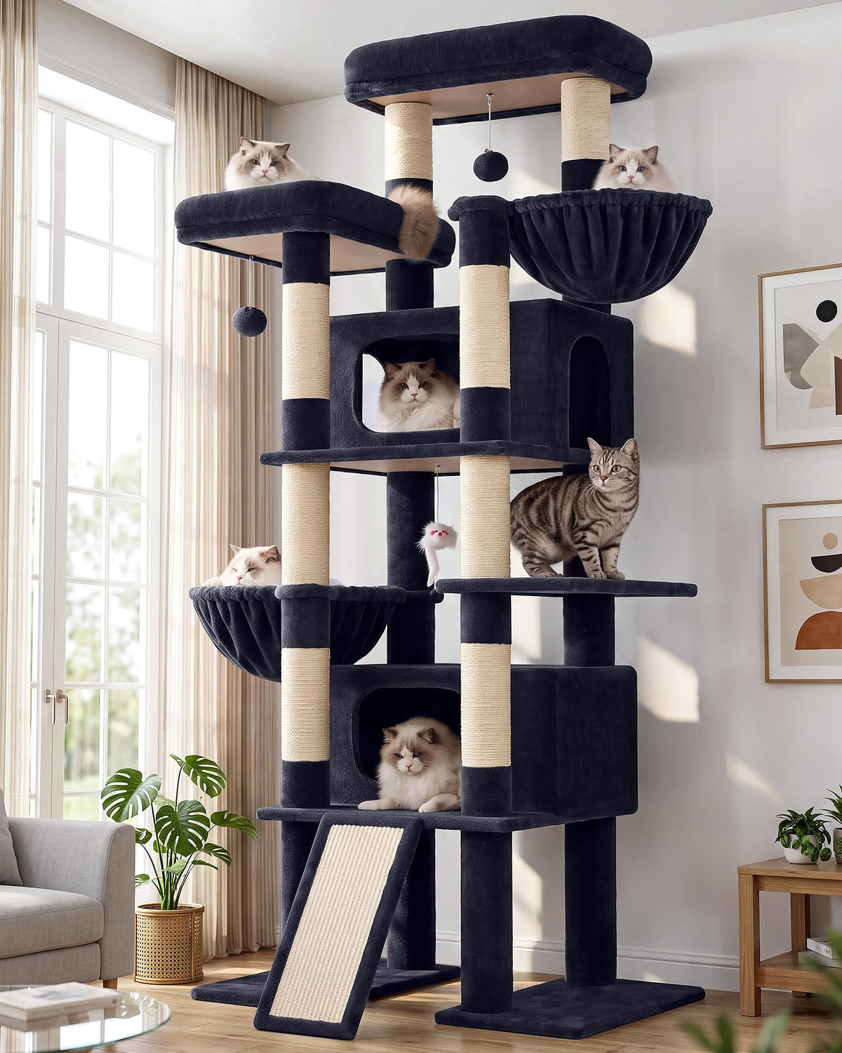 Globlazer Giant Tall Heavy Duty Cat Tower for Indoor Large Cats, F83B