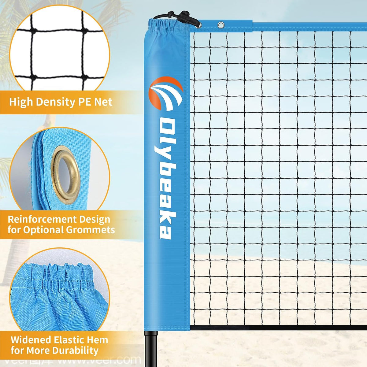 All-in-one Portable Badminton & Pickleball Net Set for Backyard Driveway