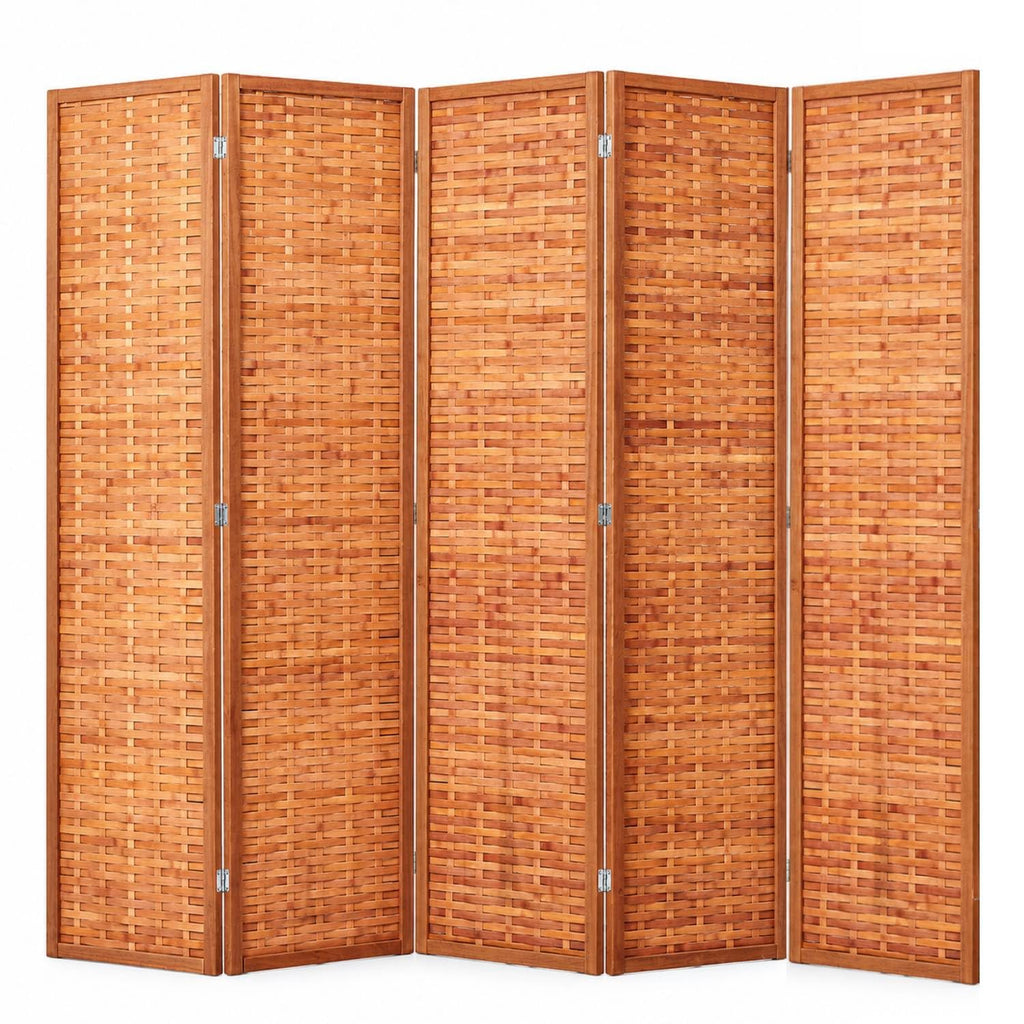 JOSTYLE Bamboo Room Divider, 6-Panel Folding Privacy Screen, 6 ft. Tall