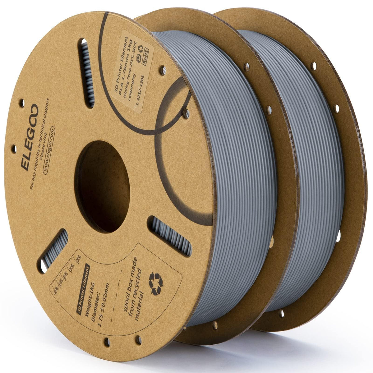 ELEGOO PLA 3D Printer Filament 1.75mm Bundle Multicolors 10KG