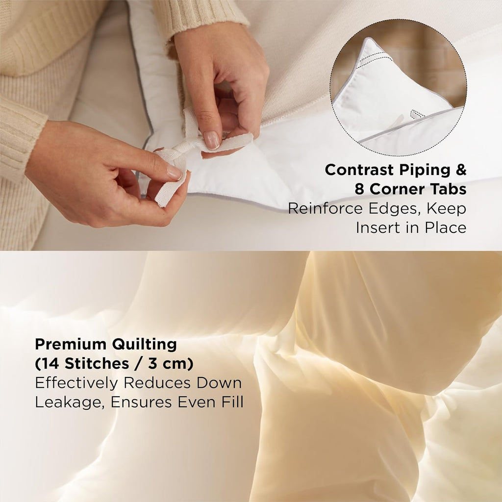 Bedsure PureWoven Feather Down Comforter King Size, All Season Duvet Insert